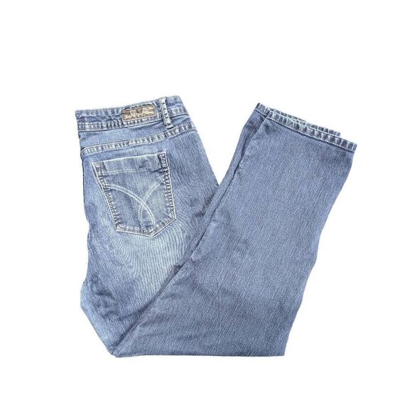 Calvin Klein Women's Jeans Blue Skinny Crop Size 32/14 - Picture 1 of 7
